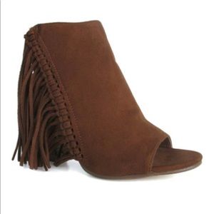 Coconuts Love Saddle Fringe Bootie NEW IN BOX